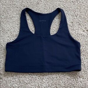 Quince • Ultra Form Scoop Neck Longline Sports Bra Deep Navy